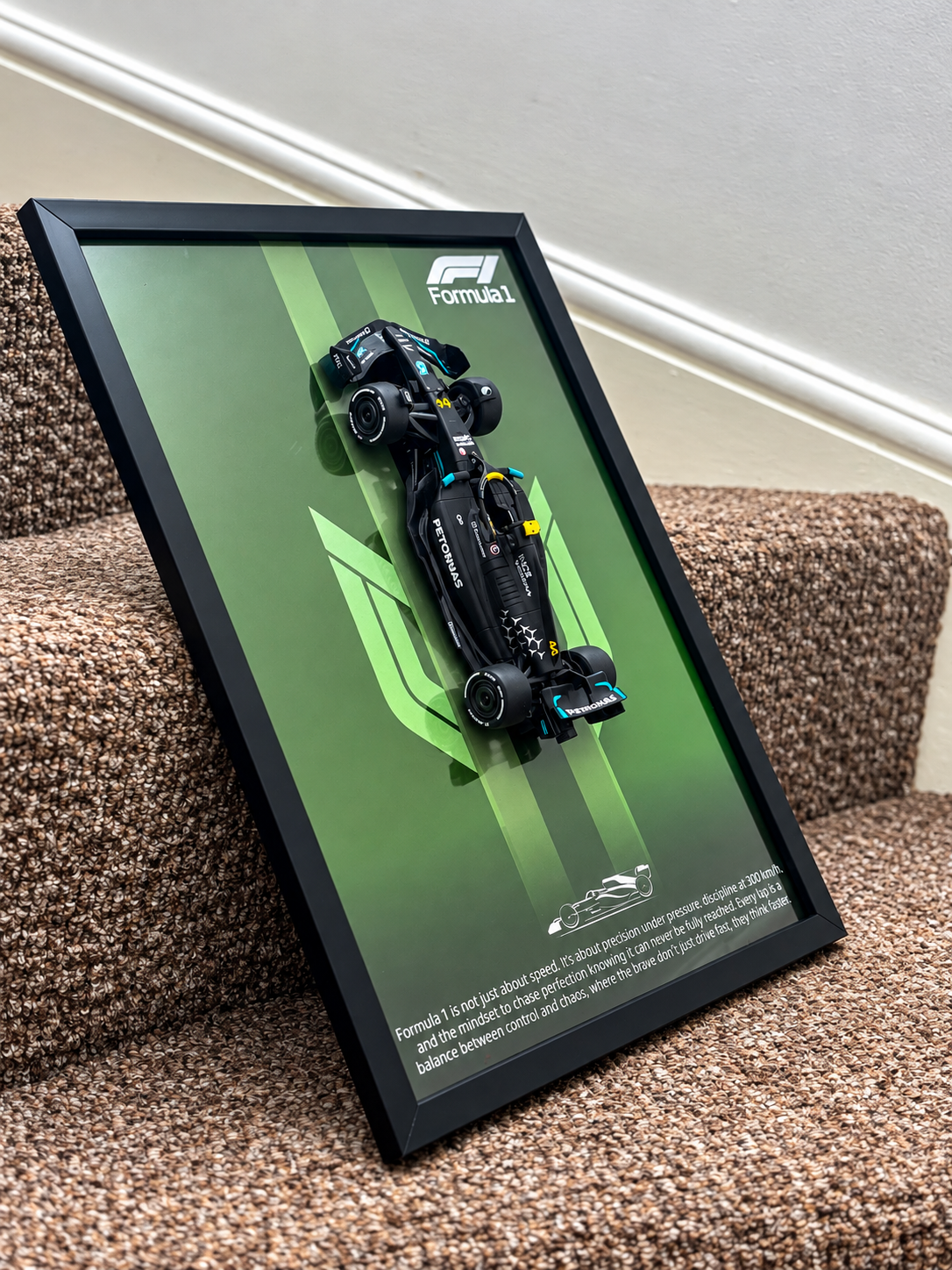 Green F1 3D Car Frame – A3