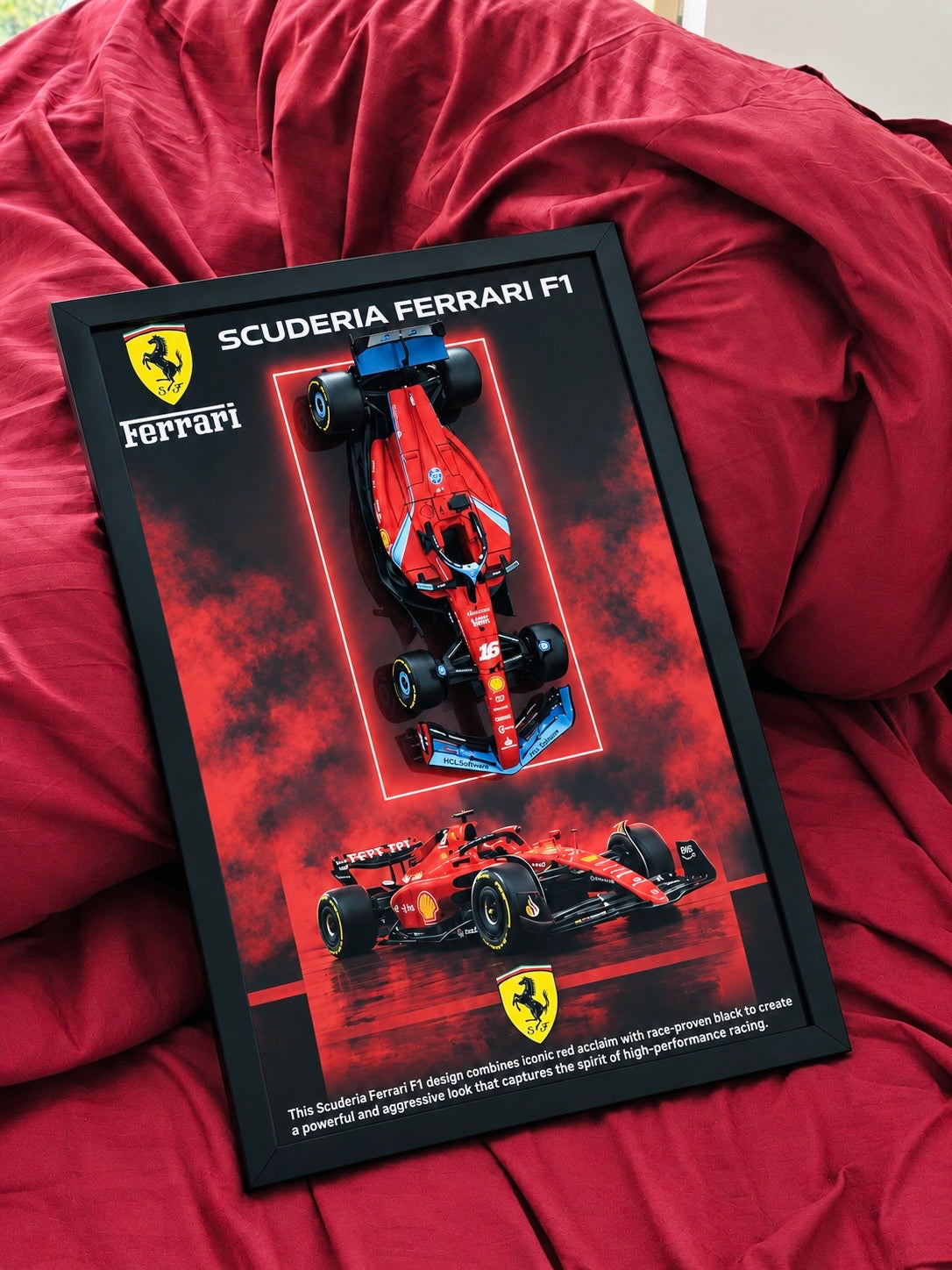 Red F1 3D Car Frame – A3