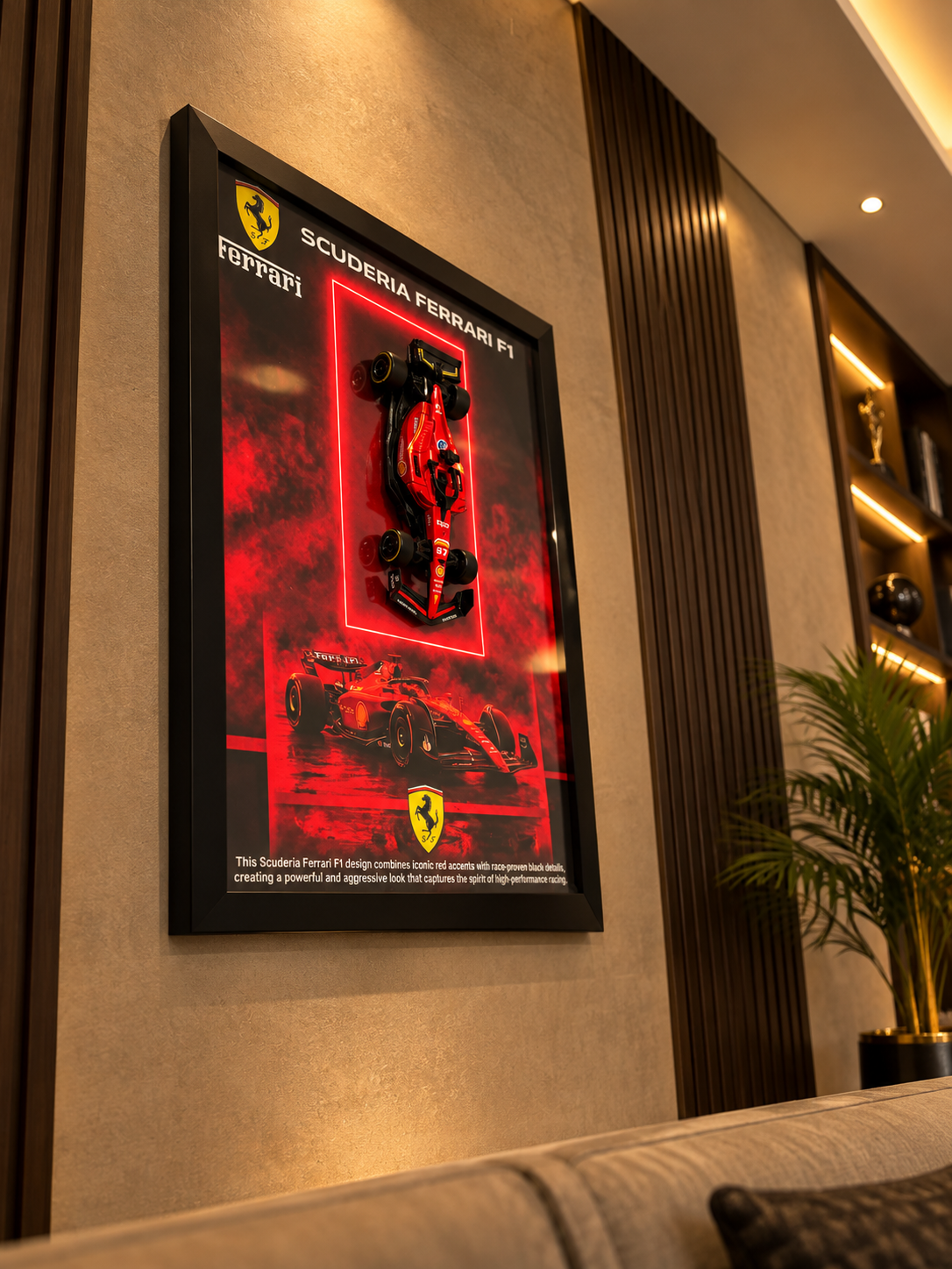 Red F1 3D Car Frame – A4