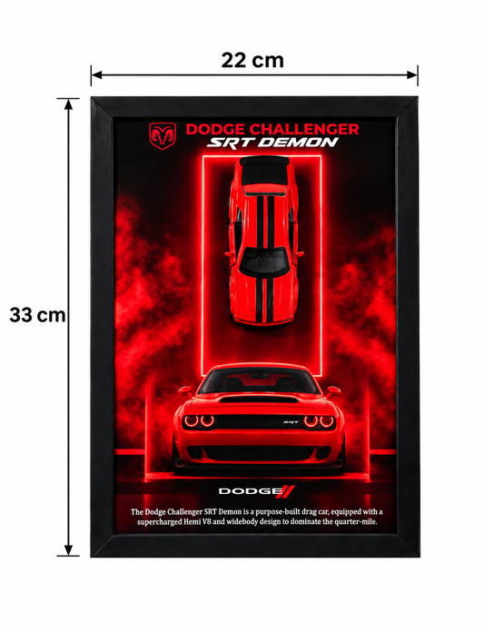Dodge Challenger SRT Demon 3D Car Frame – A4