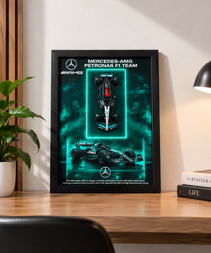 Green F1 3D Car Frame – A4