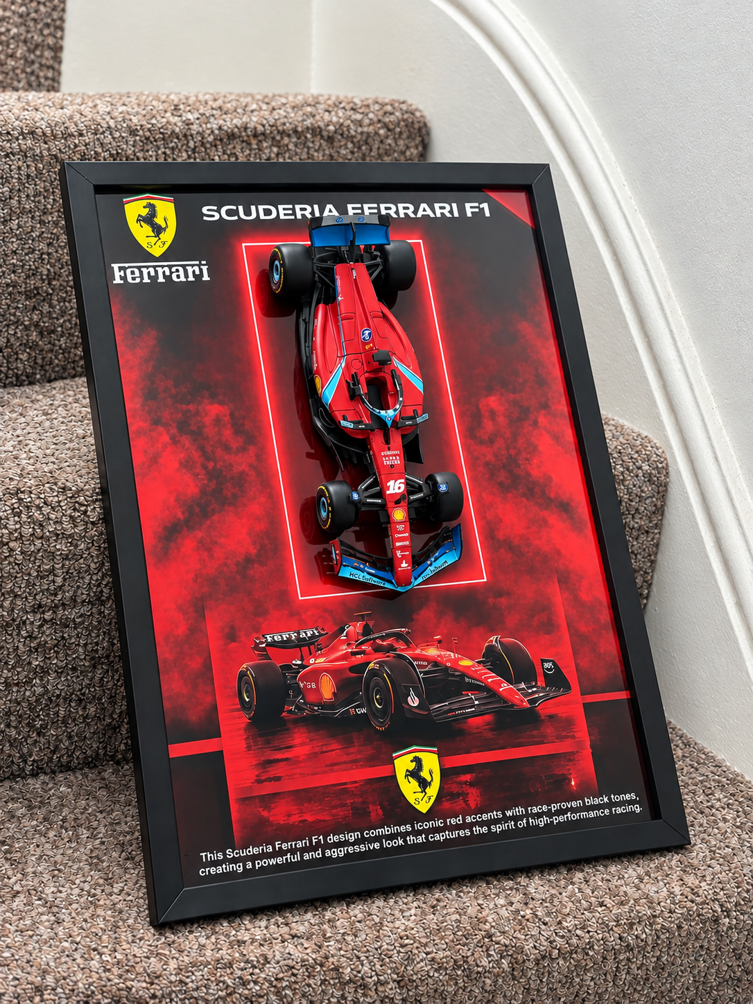 Red F1 3D Car Frame – A3
