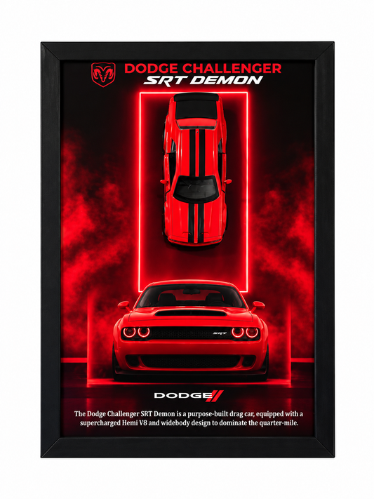 Dodge Challenger SRT Demon 3D Car Frame – A4
