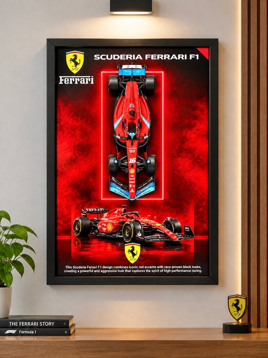 Red F1 3D Car Frame – A3