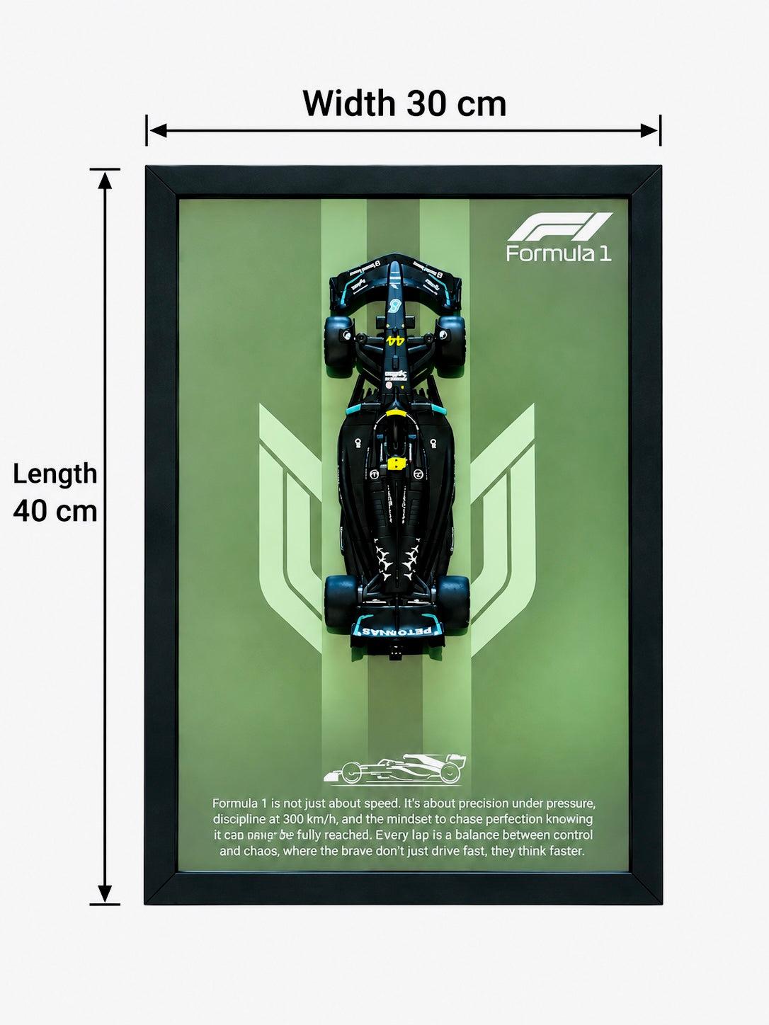 Green F1 3D Car Frame – A3