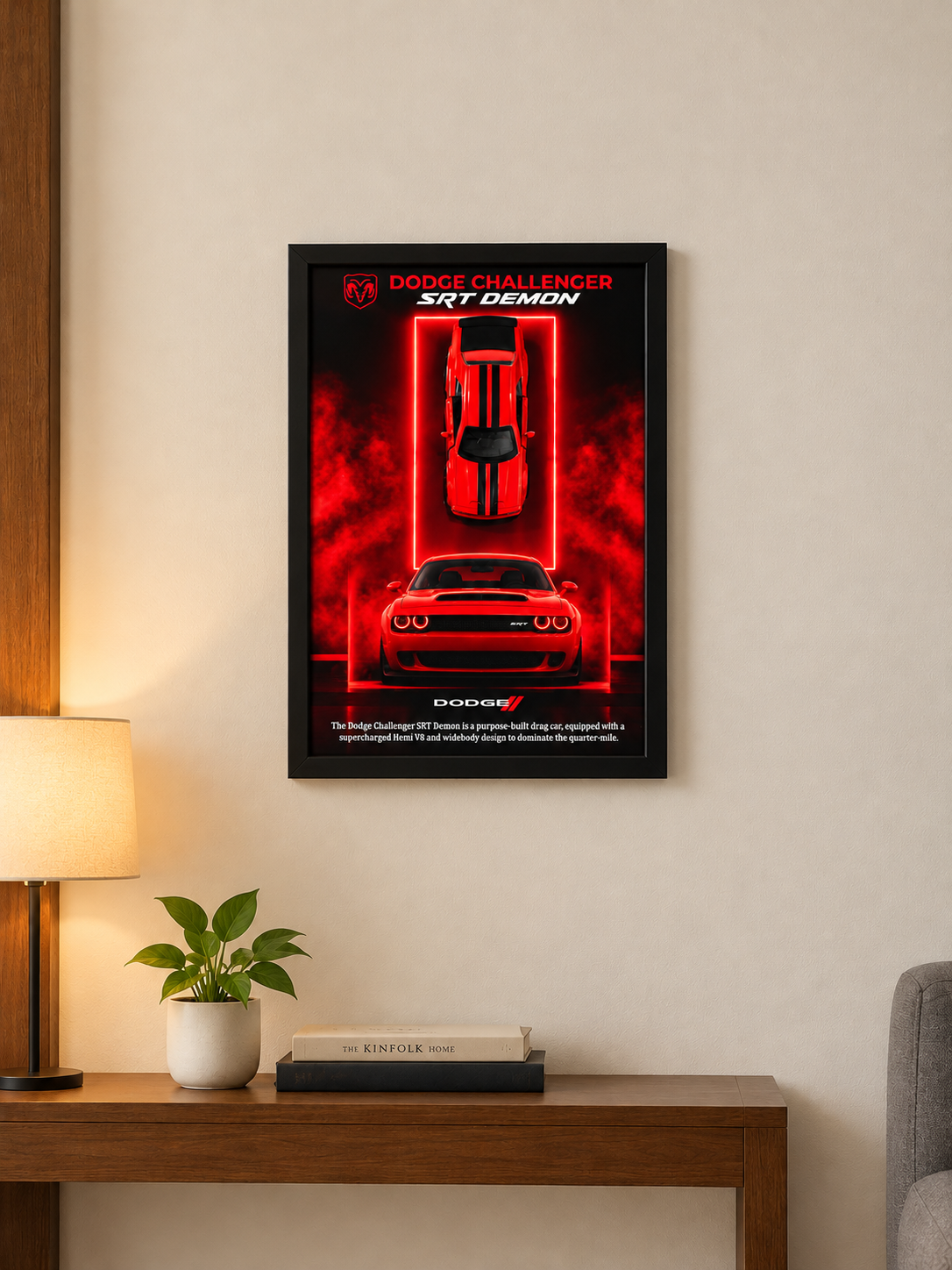 Dodge Challenger SRT Demon 3D Car Frame – A4