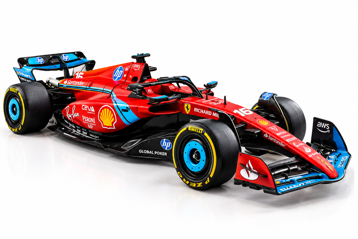 Red F1 3D Car Frame – A3