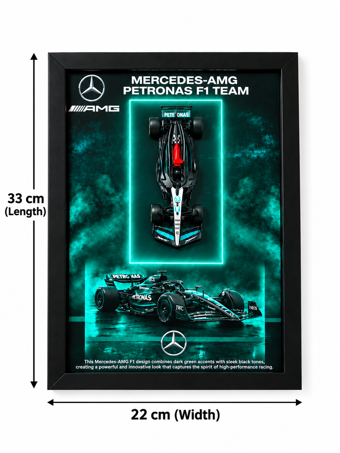 Green F1 3D Car Frame – A4