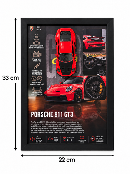 Red Porsche 3D Car Frame – A4