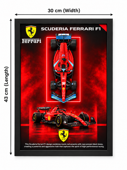 Red F1 3D Car Frame – A3