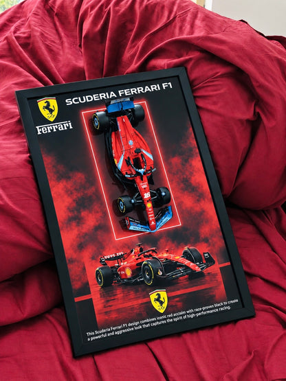 Red F1 3D Car Frame – A3