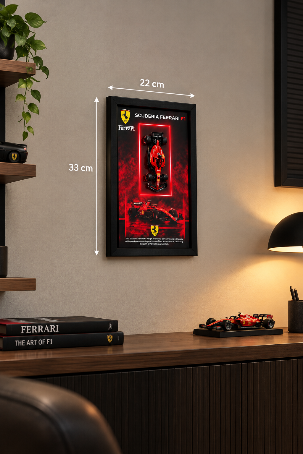 Red F1 3D Car Frame – A4