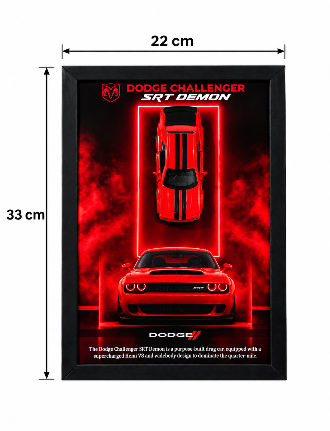 Dodge Challenger SRT Demon 3D Car Frame – A4